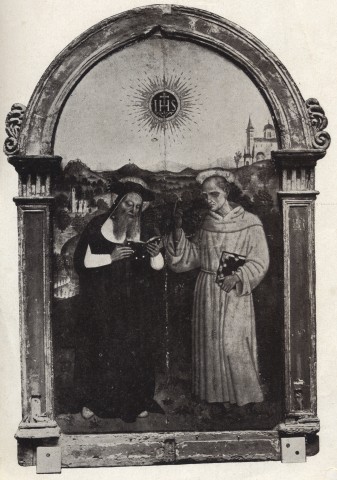 Anonimo — Anonimo umbro - sec. XV/ XVI - San Girolamo e san Bernardino da Siena — insieme